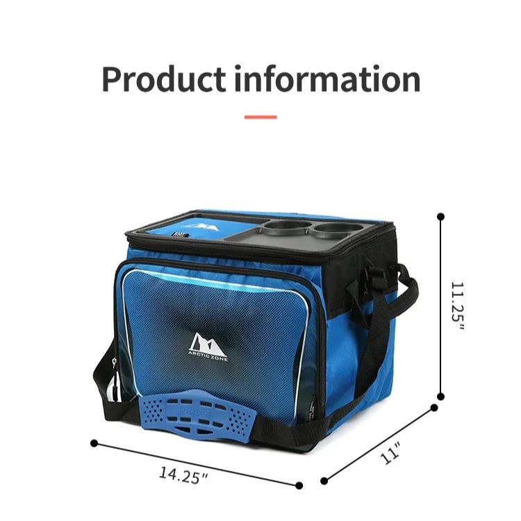Arctic zone 30l faltbare und komprimierbare autokühlbox mit tischplatte – isolierte camping-kühlbox mit großem fassungsvermögen
