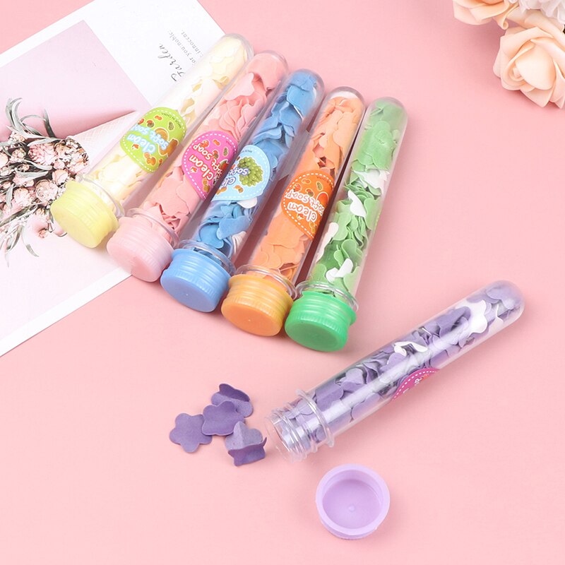 1 szt. Papier mydlany na zewnątrz przenośne mycie ciała w formie kwiatu łazienkowa mydelniczka kolor losowo