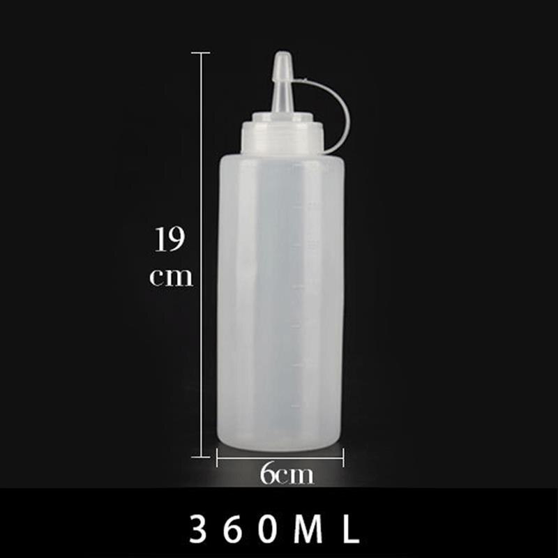 Oil Bottle Ketchup Squeeze Bottle With Cap Plastic Cake Decorating Tool Baking Dessert Condiment Dispenser Bottle 240/360/450ml