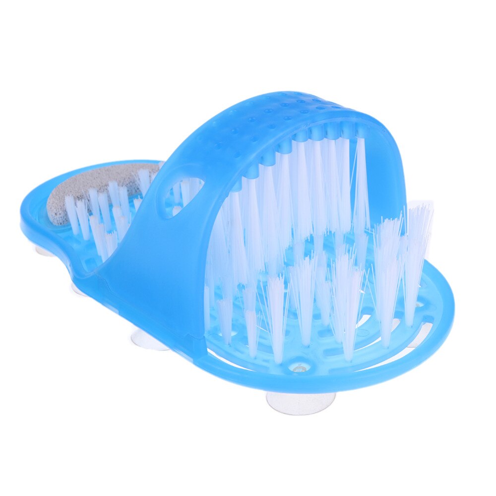 Plastic Bath Shower Feet Massage Slippers Bath Shoes Brush Pumice Stone Foot Scrubber Spa Shower Remove Dead Skin Foot Care: blue