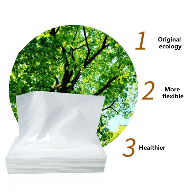 5Bags Silky Smooth Soft Premium 100 Sheets/Bag 3 Layers Toilet Paper Kitchen Toilet Facial Tissues KTV Hotel Special Paper