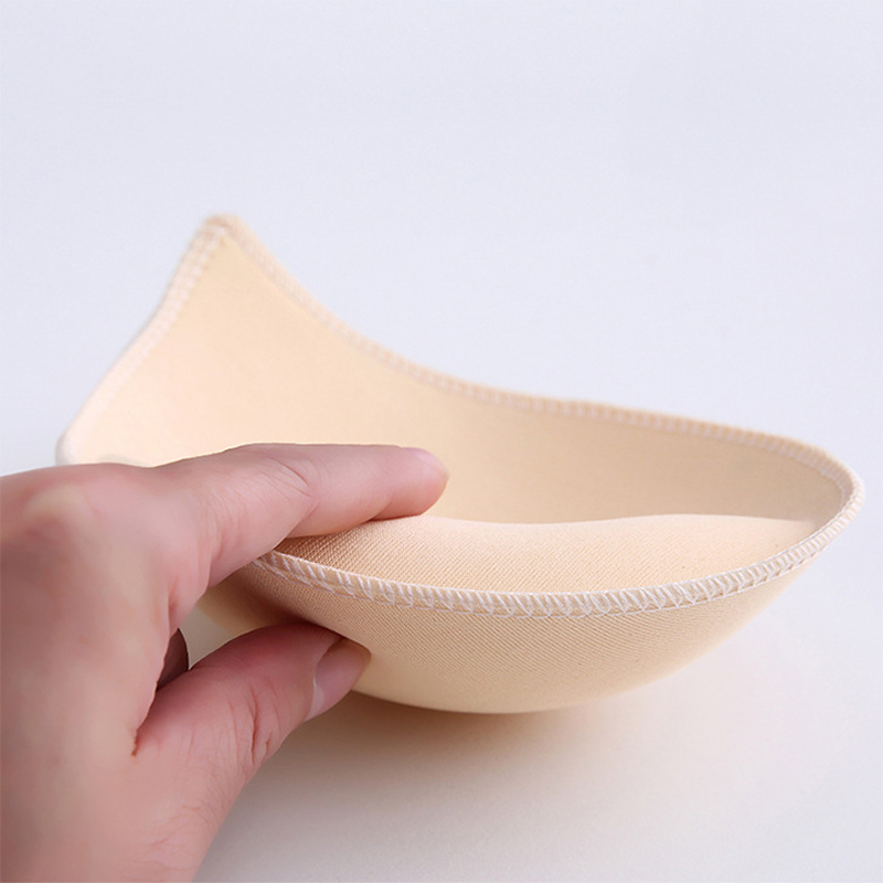 2 pares de almohadillas para sujetador de realce de inserción triangular/redonda, potenciador extraíble, almohadillas para sujetador para mujer, esponja de espuma suave, traje de baño, almohadillas para Bikini