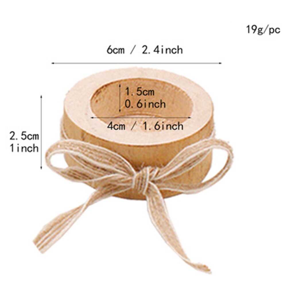 3pcs/pack 2.5cm Rustic Wedding Centerpieces Wood Candlestick for Wedding Table Decoration Natural Wood Candle Holder Stand: 6