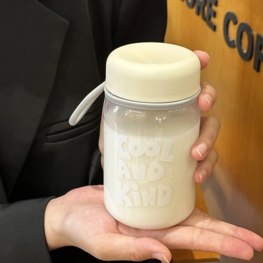 Przezroczysty plastikowy kubek 400/600 ml Przezroczyste, szczelne butelki na mleko i wodę Przenośna, pyłoszczelna butelka na wodę robić picia Sok: żółte światło