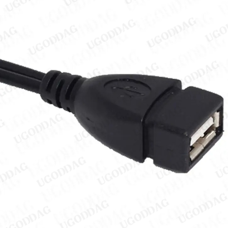 20 cm 2 w 1 Micro USB Host Power Y Splitter USB 2.0 Port Terminal Adapter OTG Kabel do Fire Tv 3 lub 2. generacji Fire Stick