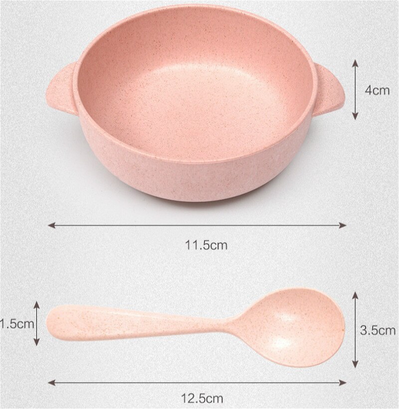 Baby Feeding Tableware Set Eco-Friendly Toddle Baby Plate Dish Children Dishes Dinnerware Kids Anti Training Bowl+Spoon