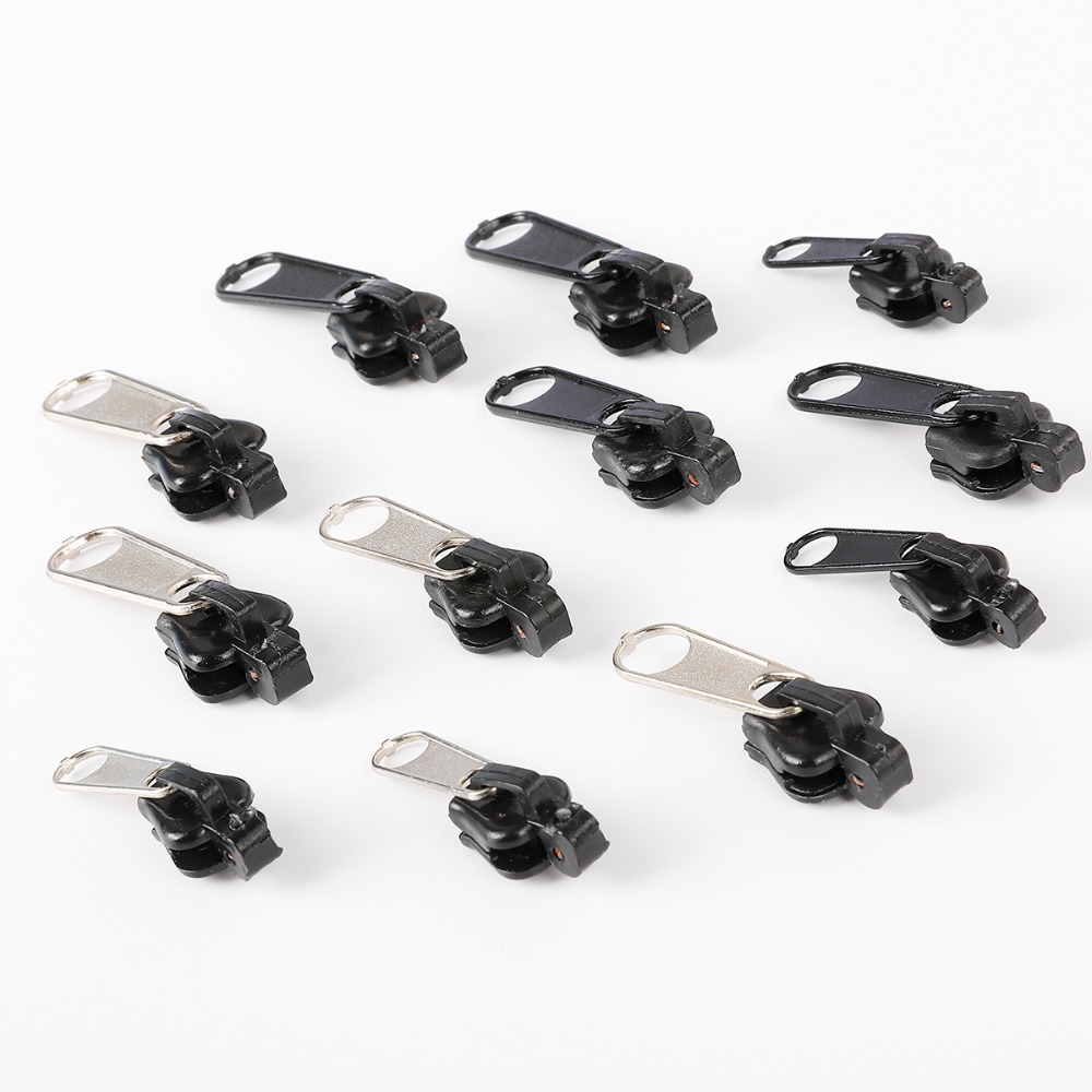 3 Sizes 6pcs/bag Teeth Zippers Universal Instant Fix Zipper Repair Kit Replacement Zip Slider Garment Bag Parts Accessories DIY