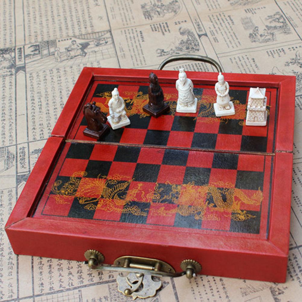 Jeu d'échecs de Table de soldats de la dynastie Qing, jouet amusant pour enfants et adultes