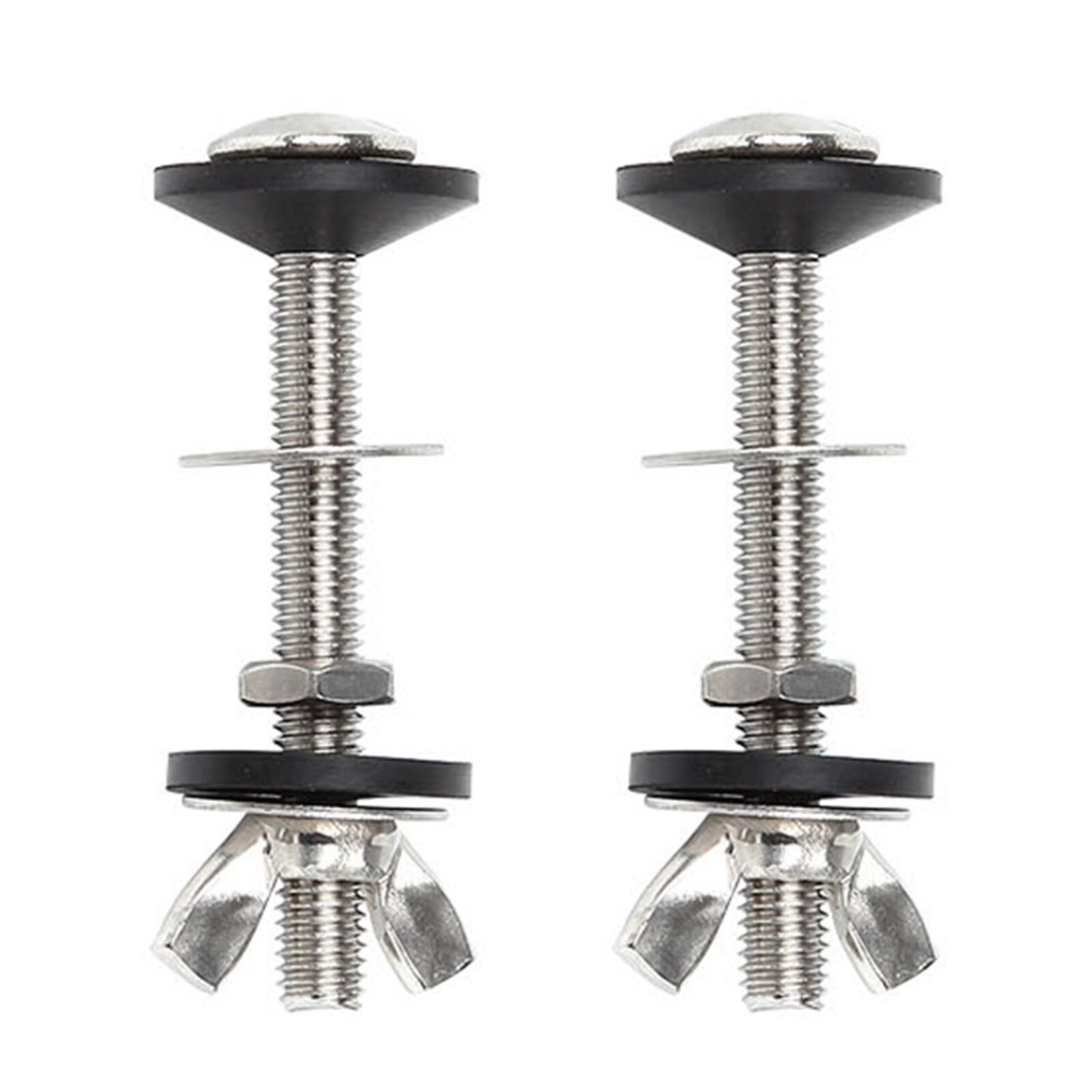 2pcs Cistern To WC Pan Home Bolt Through Kit Closestool Stainless Steel Fixed Spare Durable Accessories Bathroom Universal