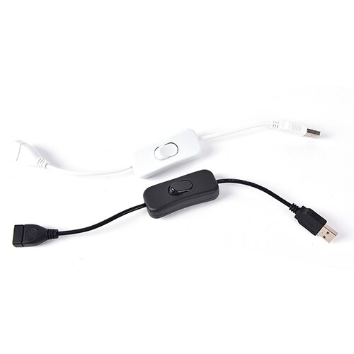 1pc 28cm USB Cable With Switch Male To Female Switch ON OFF Cable Toggle LED Light Power Cord