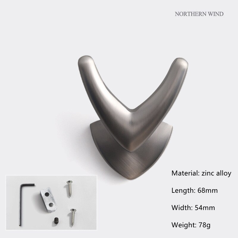 1 Stuks Zinklegering Brons Wandhaak Rustiek Sleutel Jas Tas Hoed Hanger