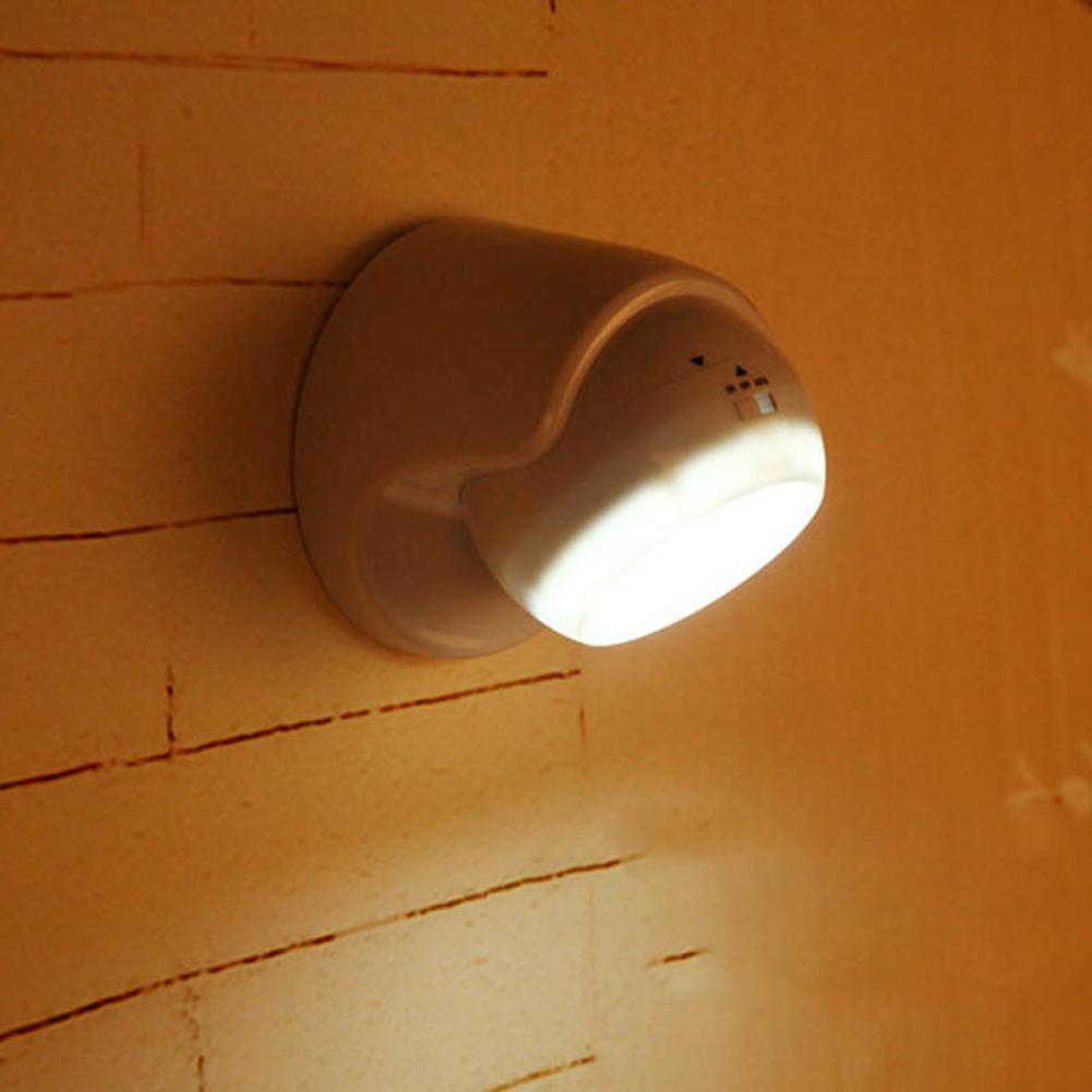 LED Motion Activated Light Sensor Battery Wireless Indoor Outdoor Porch Garden Wall Shed Lamp 360 Rotation Night Light