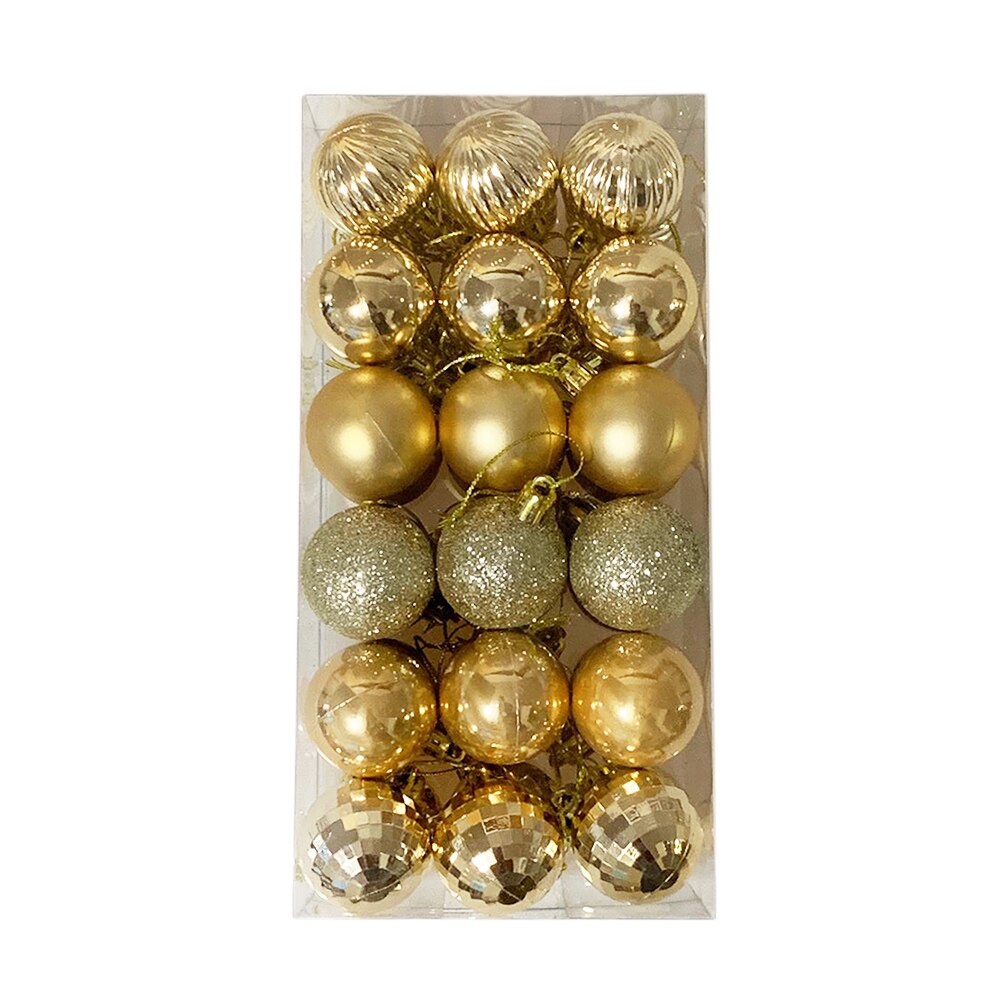 Arbre de noël pendentif boules fête de mariage suspendus ornement nouvel an fournitures fête décoration de la maison fournitures 36 pièces: G