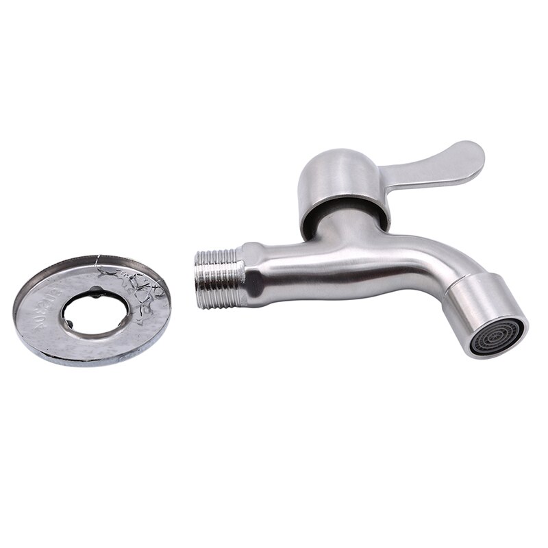 Stainless Steel Washing Machine Mouth Stainless Steel Washing Machine Faucet Nozzle Balcony Mop Pool Faucet Into The Wall Faucet: Water nozzle