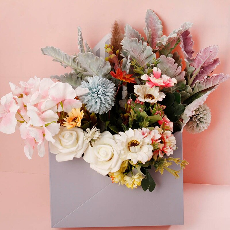 Mini Envelope Type Box Flower Bouquet Floral Hand-folded Box Korean Flower Valentine's Day Flower Box