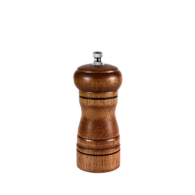 Pepperkvern i tre til kjøkken, manuell pepperkvern med keramisk kjerne ,5/8/10 ″ smaksflaske, salt- og pepperkvern til restaurant: Lysegrå