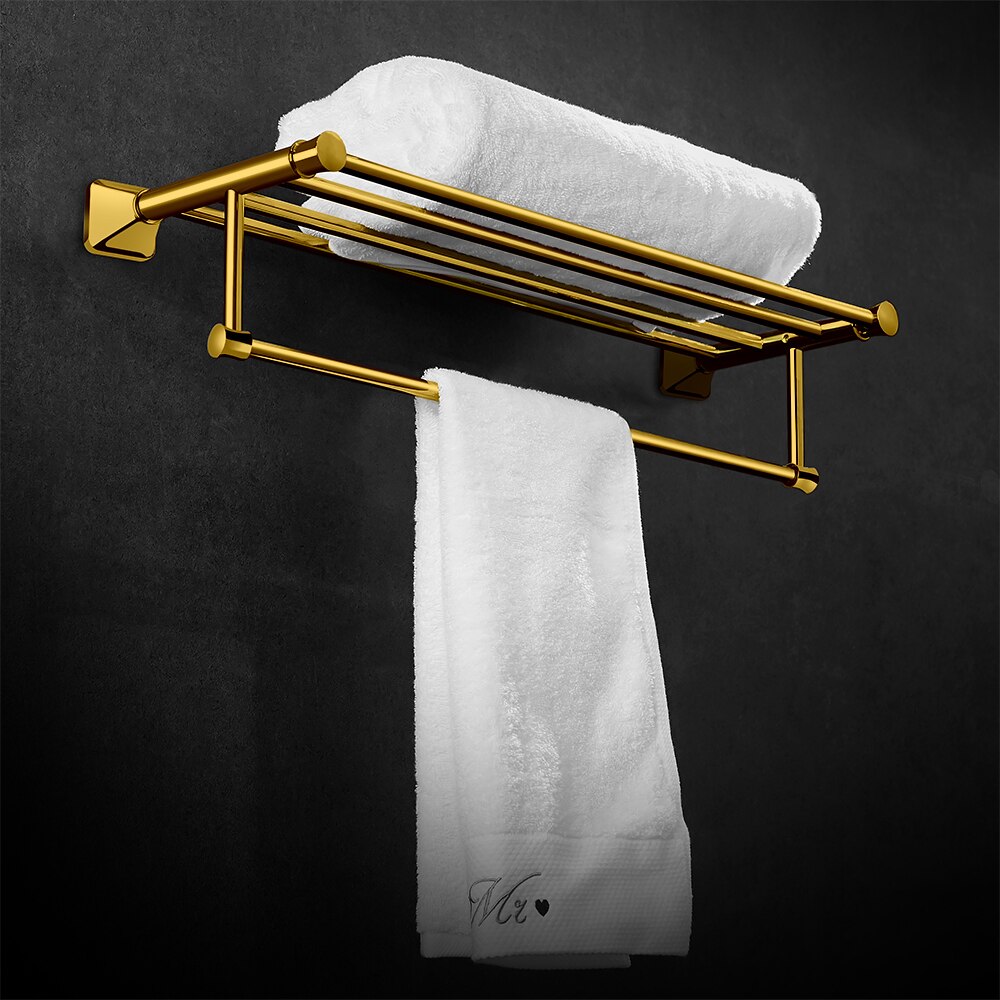 Nr .1902bt klassiskt guld badrumsset, mässingstillverkning, föredragen av avancerade kunder, badhanddukshängare, badrumshänge
