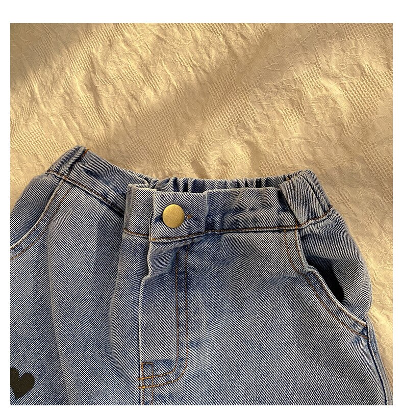MILANCEL 2021 Spring pantaloni per bambini bottone frontale ragazzi pantaloni in Denim Jeans Casual per ragazze
