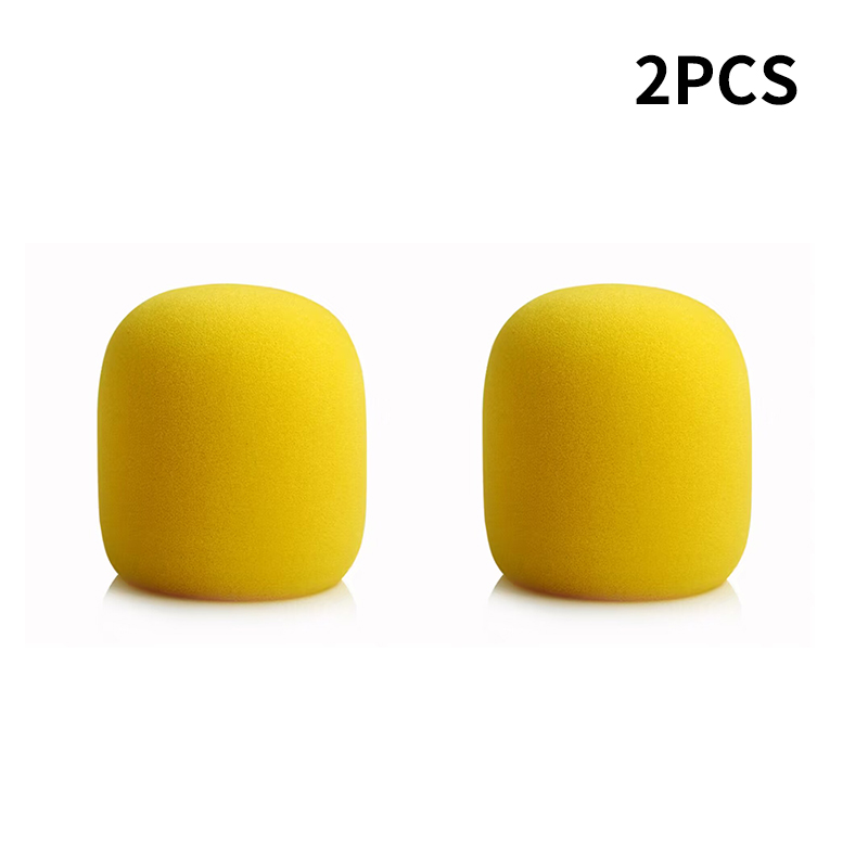 Funda para micrófono de mano inalámbrico, colorida, resistente al viento, antisaliva y lavable, cubierta de espuma de esponja para la mayoría de los micrófonos de 3,5x7CM: Blanco