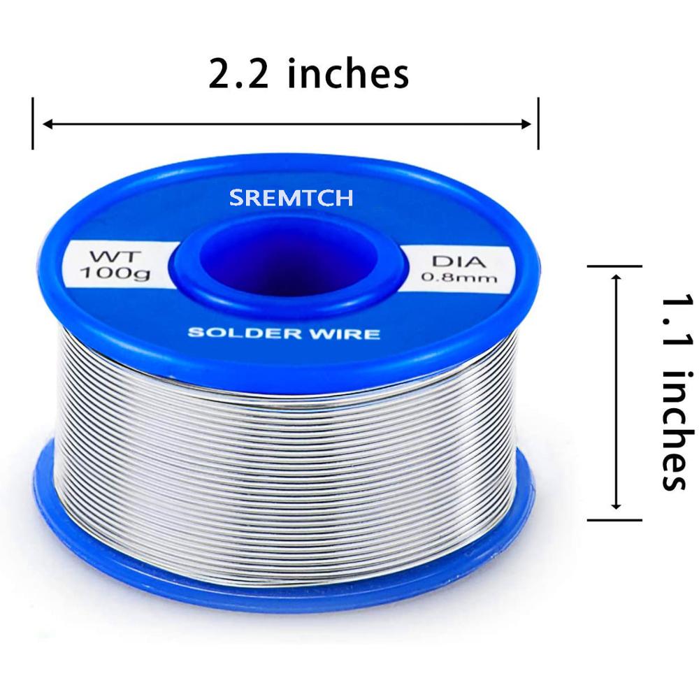 100g Tin lead Rosin Core Solder Wire 0.8mm 2% Flux Reel Welding line Soldering Wire Roll