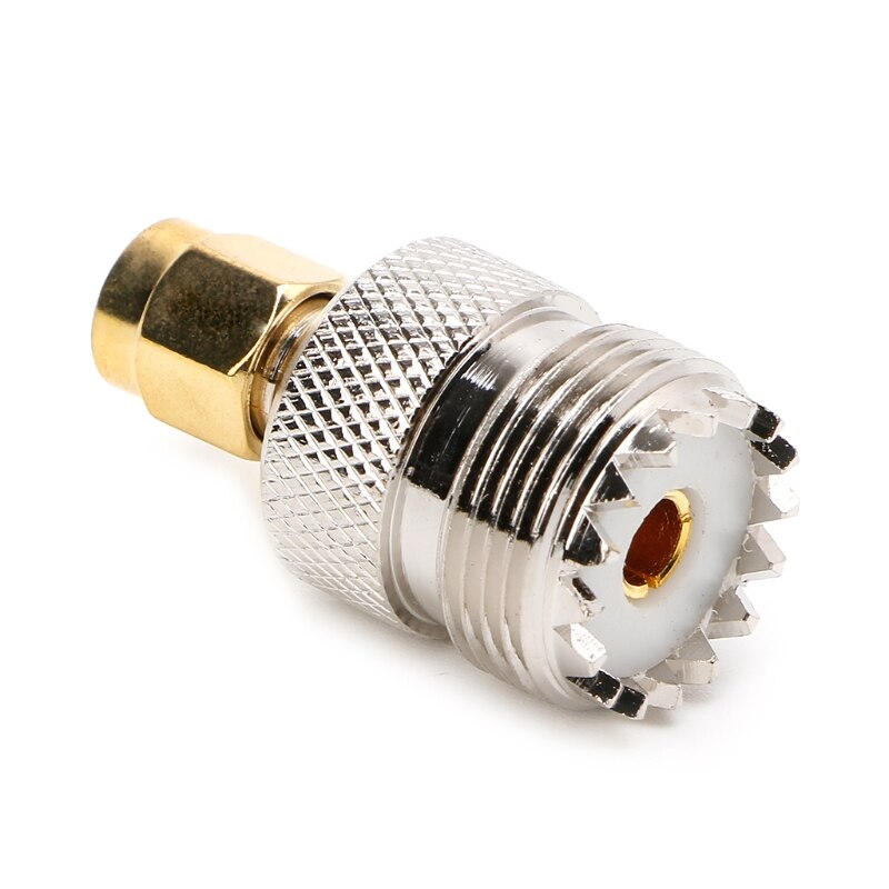 UHF SO-239 SO239 Female to SMA Male Plug Connector Coaxial Adapter