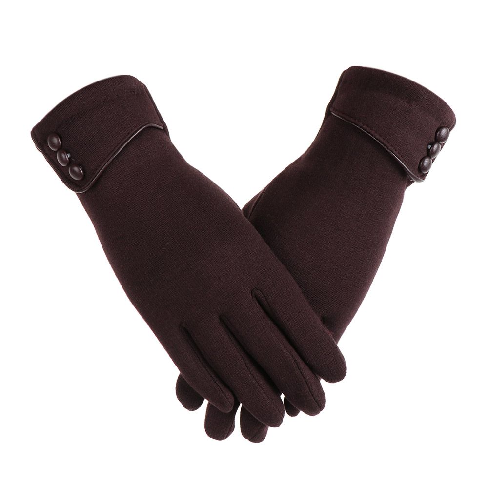 1 par de guantes cálidos de invierno para mujer, manoplas térmicas con forro polar para pantalla táctil, guantes a prueba de viento para conducir y esquiar: Negro