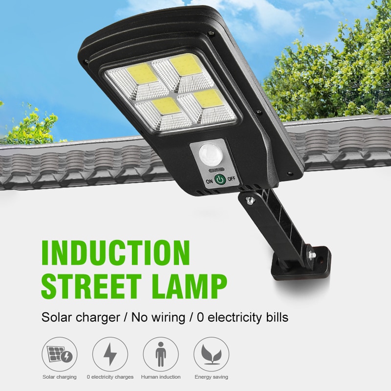 Solar Sensor Wall Light COB Waterproof Human Induction Street Lamp Garden Outdoor Courtyard Sensor Street Solar Light