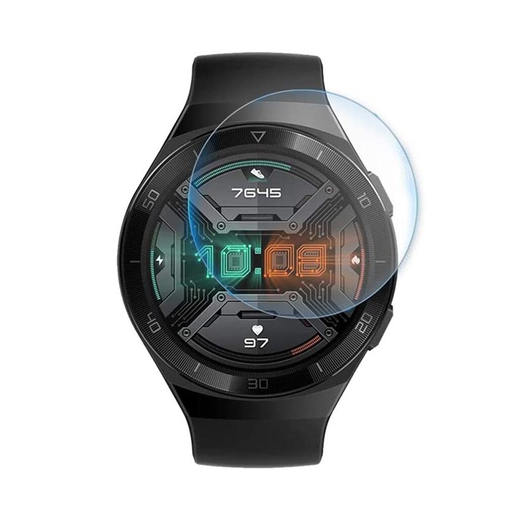 1pc 9h skärmskydd av klart härdat glas ultratunna anti-repor 2.5d böjd skyddsfilm för huawei watch  gt 2e 46mm