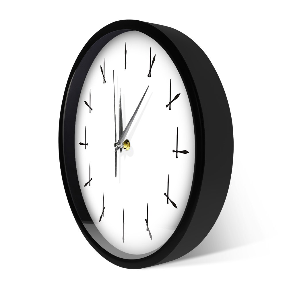 Redundanz Klang Aktiviert Nachtlicht Wanduhr Ungewöhnliche Redundante Wanduhr Mit LED-hintergrundbeleuchtung Moderne Wohnkultur Zauberstab Uhr