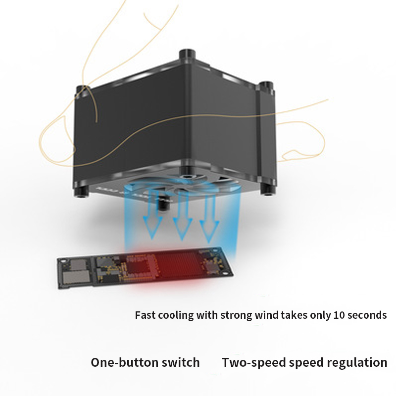 10000RPM 2UUL MINI Cooling Fan 5V USB Type-C Power Supply Input Can Bolw Away Harmful Solding Fumes For Mobile Phone Repair