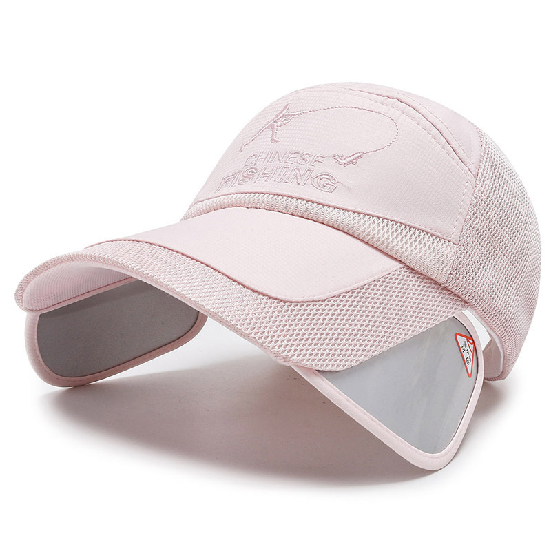 Zonnehoed Intrekbare Brede Rand Vissen Hoeden Uv-bescherming Ademend Verstelbare Baseball Cap Voor Strand Golf Hardlopen Tennis: Roze