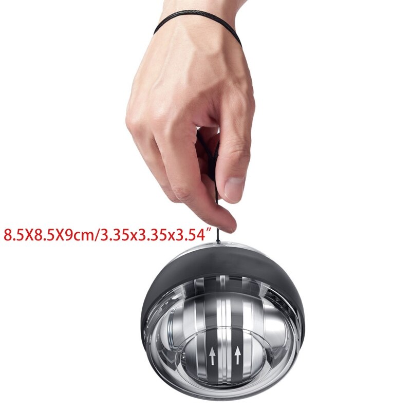 Handgelenk stärke Kreisel Ball, handgelenk Verstärker und unterarm Trainer für muskelaufbau (schwarz/verrotten)