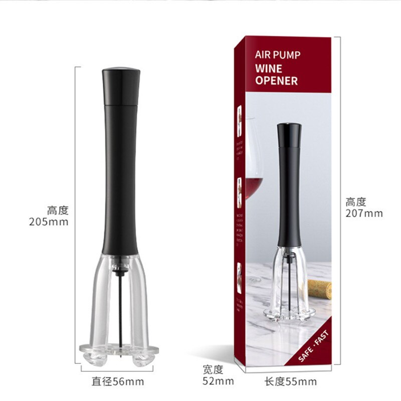 Wijn Luchtdruk Pomp Opener, Naald Wijn Fles Kurk Remover Tool, Wijn Opner One Size Fits All, perfecte Wijn Cadeau