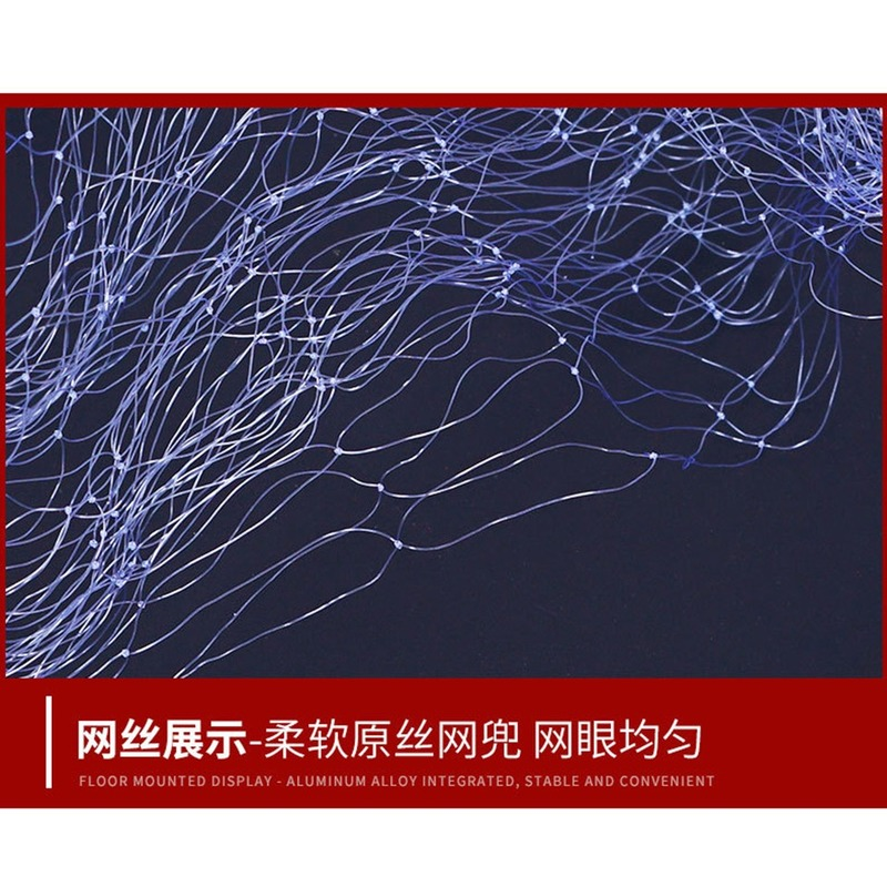 winter ice fishing Net Trap Mesh Luminous bead Netting Fish net Tackle Copper Shoal Cast Gill Nets For Fishing Traps