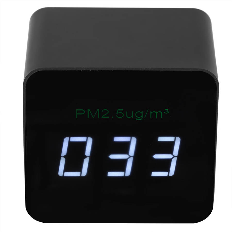 Mini PM2.5 Detector USB Air Tester Monitor Meter Rechargeable Air Detector with LED Display Black