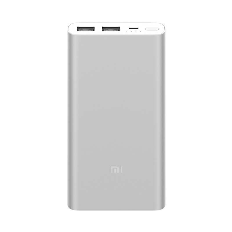 Original 10000mah Xiaomi Mi Power Bank 2 External Battery Bank 18w Quick Charge Powerbank 10000 With Dual Usb Output For Phone: Only Silver Band