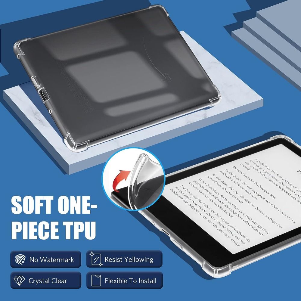 Kindle paperwhite 1/2/3/4/5 skyddande skal tpu silikon bakstycke e-bokläsarfodral 11th generation