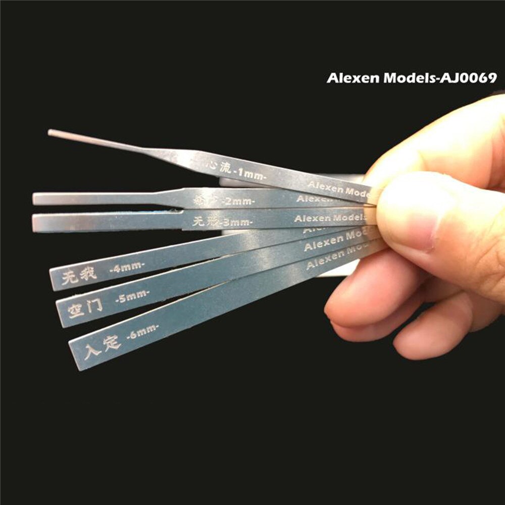 10 in 1 Stainless Steel Model Grinding Stick File Set Craft Tools For Alexen AJ0069 Model