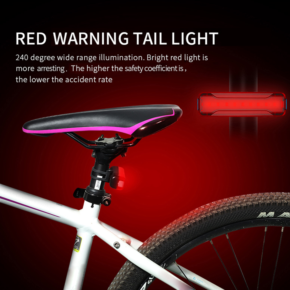 Fiets Licht 2600Mah Fiets Fietsen Waterdichte Achterlicht 9 Led Super Licht Met Usb Oplaadbare Veiligheid Night Rijden Achterlicht