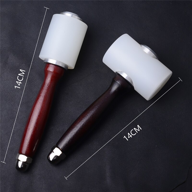 Leather Carving Hammer with Wood Handle Practical Punch Cutting Sew Hammer Tools DIY Leathercraft Tool