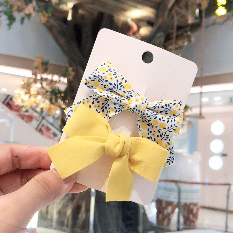 2/5 sztuk/zestaw Bowknot spinki robić włosów dla dzieci kłania korona niemowlę dziewczynka spinki robić włosów Barrettes słodkie dzieci nakrycia głowy akcesoria robić włosów: 2szt 05