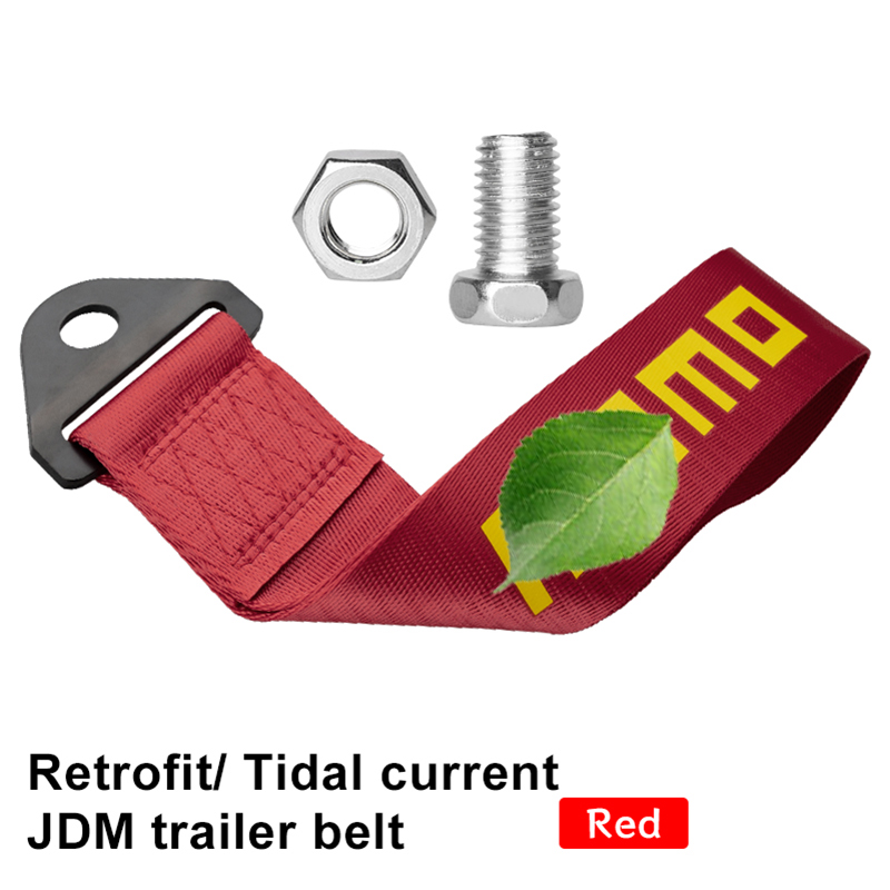 Nuovo stile JDM Racing Ropes Hook traino High Srtengh Nylon Car Bumper Rope gancio di traino universale HKS Tow Rope Strap Car decorativo: Grigio scuro