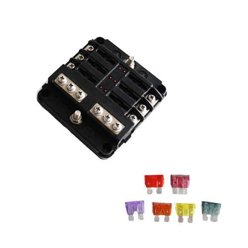 12V 32V Plastic Cover Ats Fuse Box Holder 6 Manieren 12 Manieren Voor Auto Boot Marine Trike rv Speedboot Accessoires: 6 ways-fuse