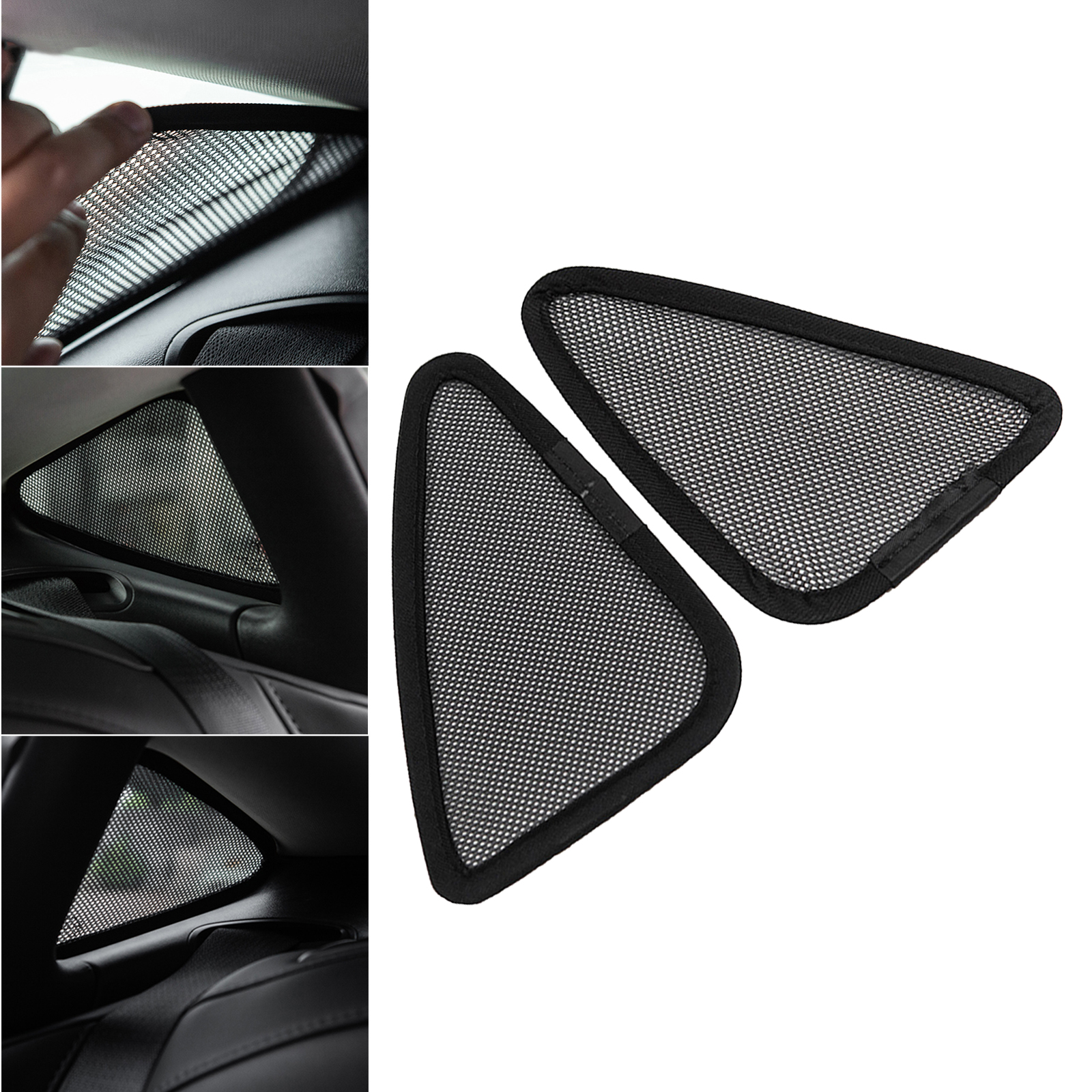 2 uds funda parasol para coche Triangular red Tesla modelo 3 fácil de instalar