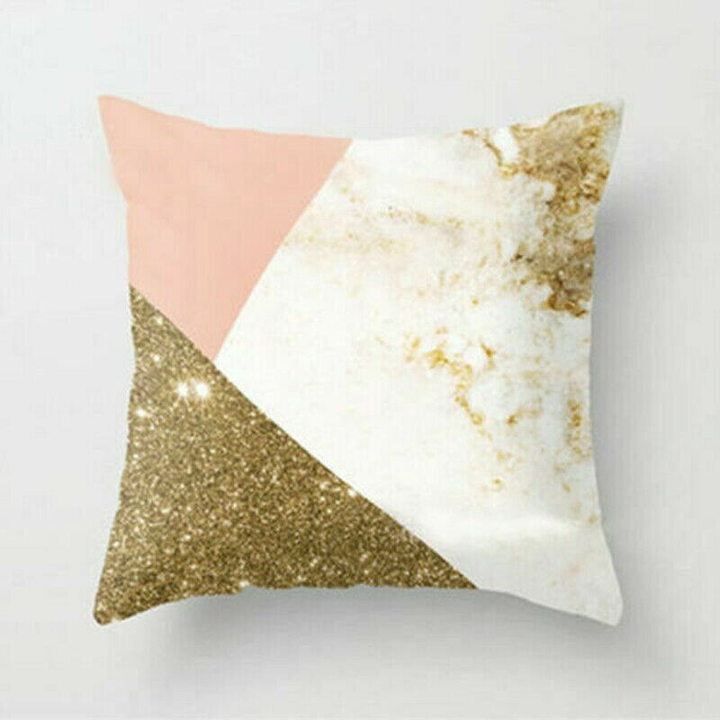 Guld geometri dekorativa örngott polyester kast randigt örngott kuddfodral heminredning kuddar 18 tum: 15