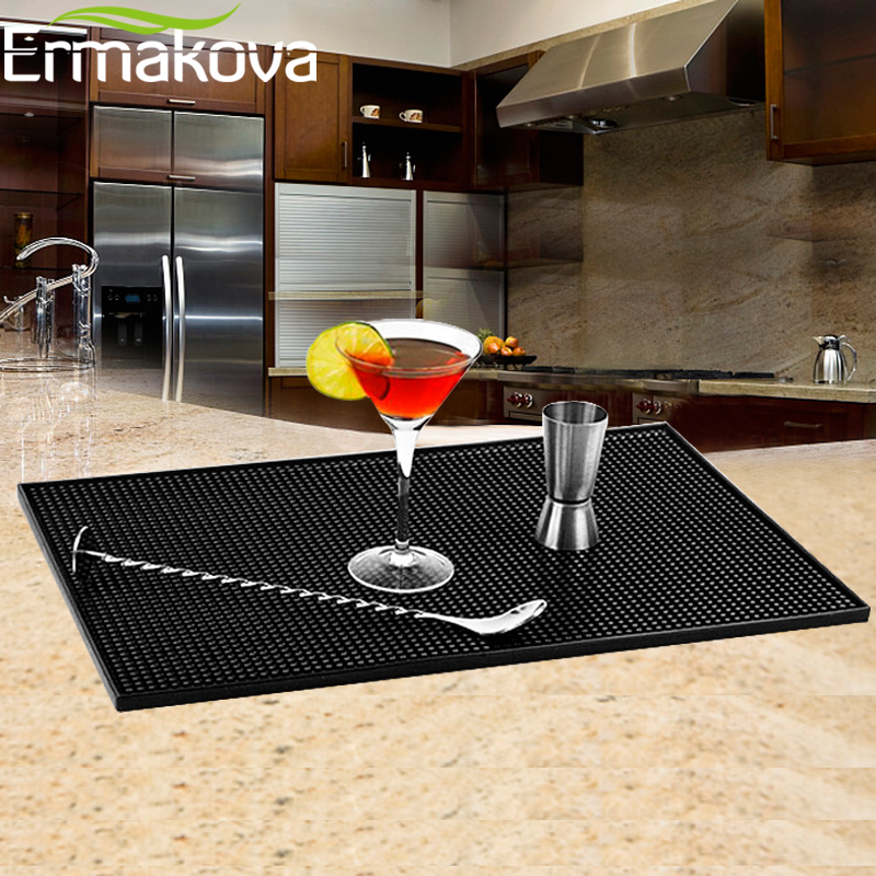 ERMAKOVA Bar Matte Gummi Bar Service Matte Heavy Duty Kaffee Bar Matte Spill Matte Gummi für Zähler-Top Home bar Dekoration