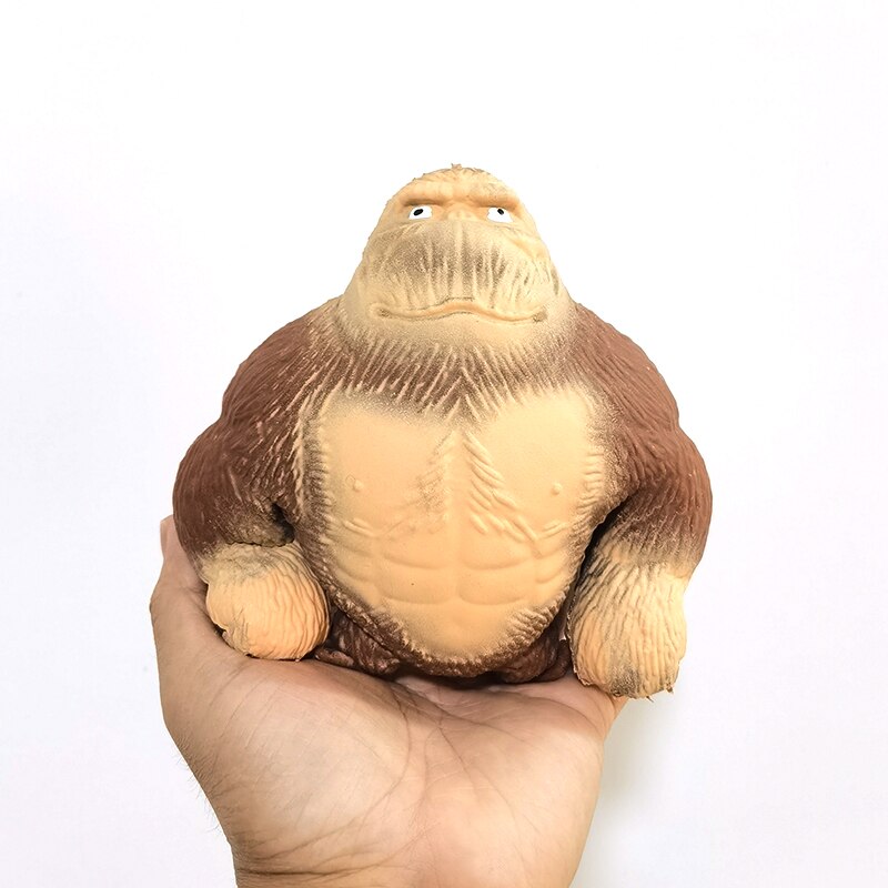 Grand jouet spongieux géant anti-stress, singe, orang-outan, pour adultes et enfants, doux et amusant: A
