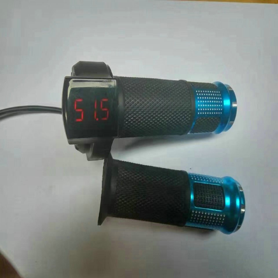 Twist throttle met digitale display 12-84v voor elektrische scooter onderdelen bike accessoire driewieler rolling stuur MTB voltmeter