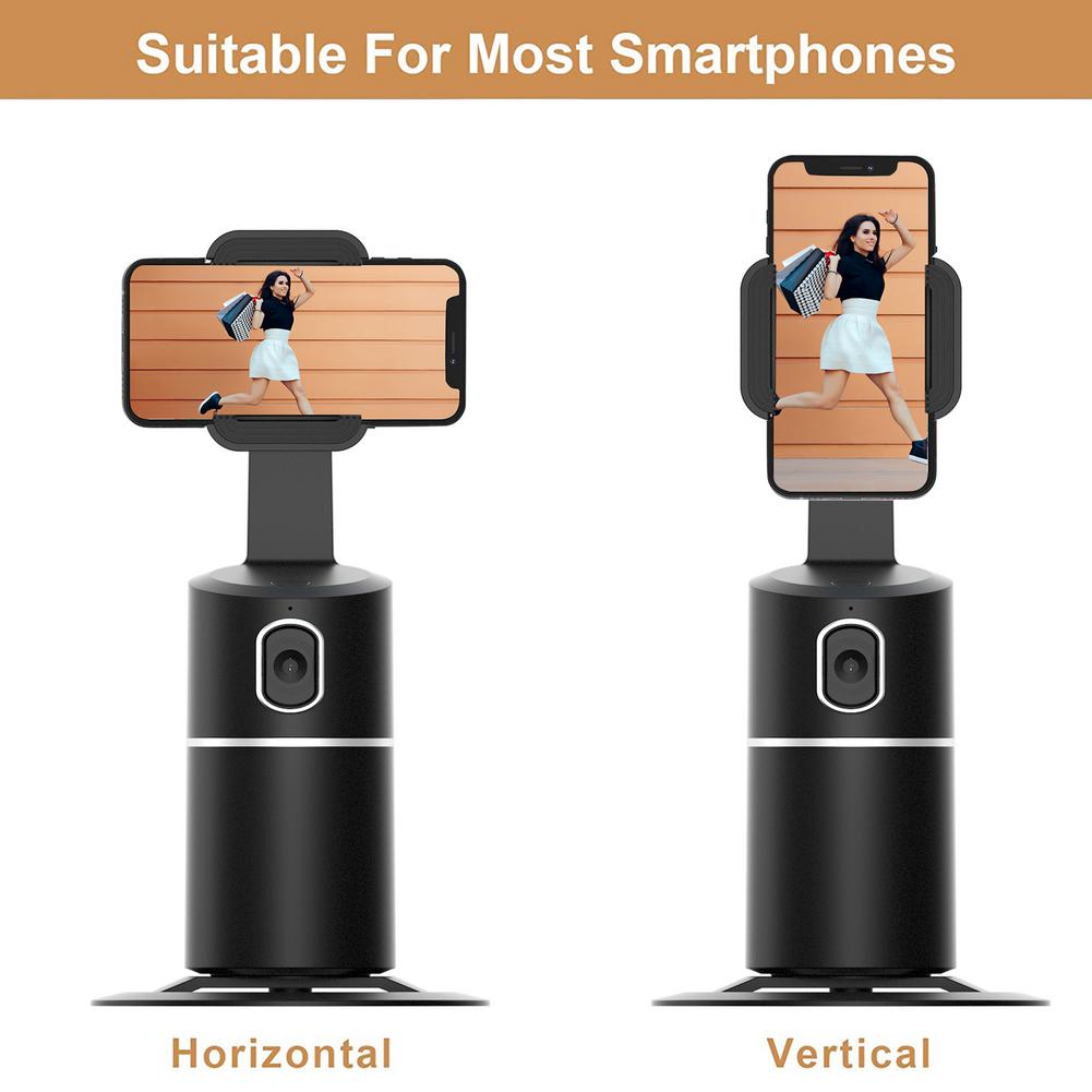 Gezicht &amp; Body Tracking Telefoon Houder 360 Rotatie Mobiele Telefoon Stand Auto Smart Schieten Selfie Stick Holder All-In-Een Rotatie
