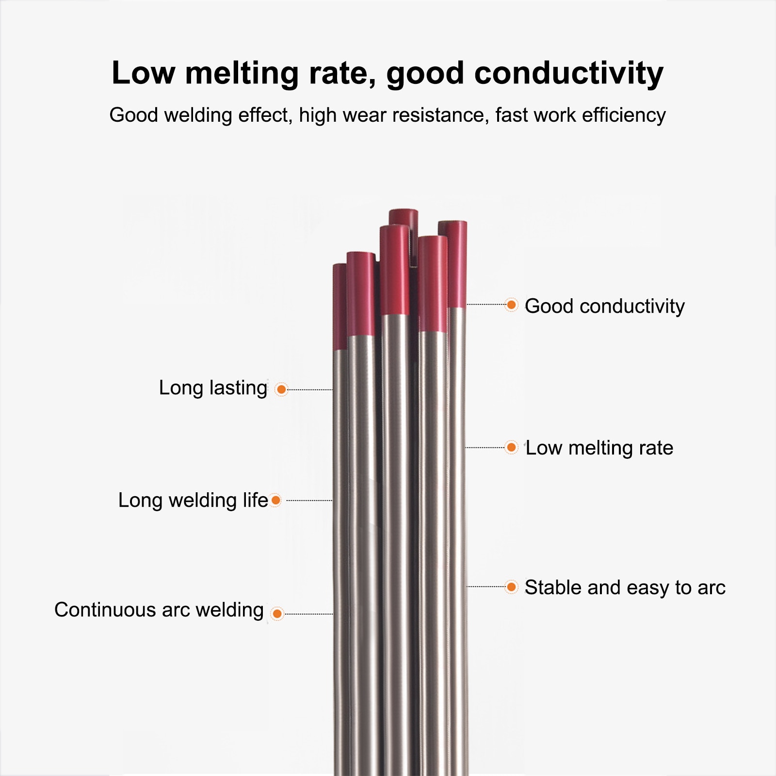 Tungsten Needle Argon Arc Welding Tungsten Needle Tungsten Pole Tungsten Rod Argon Arc Welding Torch Accessories